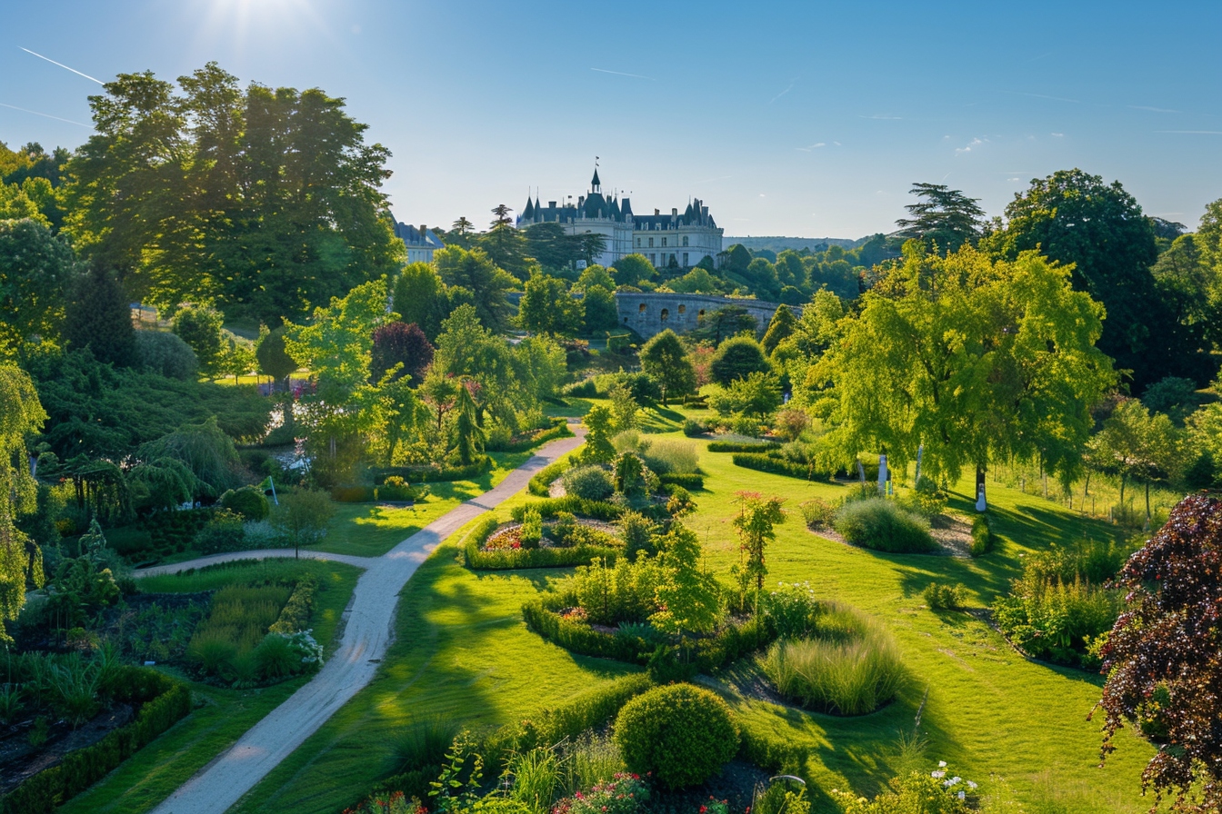 Vue panoramique d'un parc spacieux à NIORT, mettant en avant la beauté des espaces verts et des chemins de promenade invitant à la redécouverte.